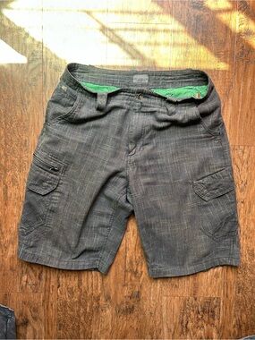 Y2K Surf Reef Men's Gray Cargo Shorts -